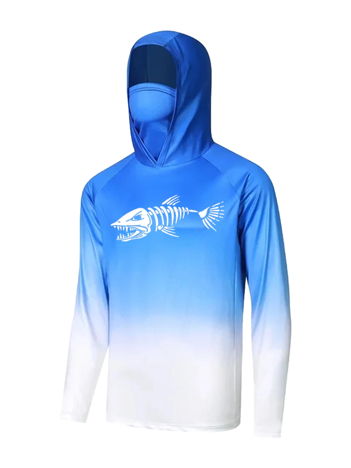 Unisex Blue Gradient Fishing H - Fishing Shirt Uv Protection ulasan dan harga