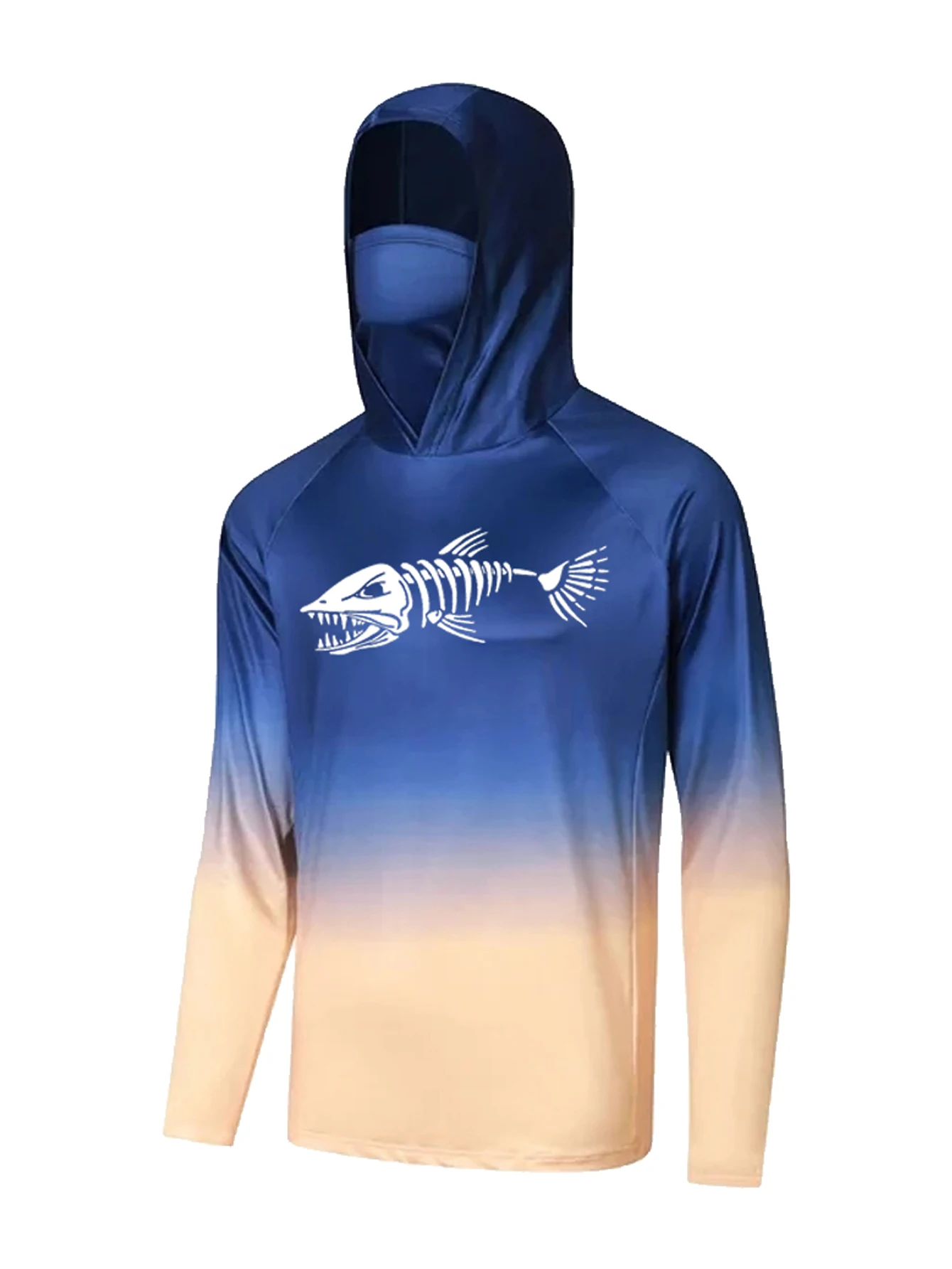 Unisex Blue Gradient Fishing H - Fishing Shirt Uv Protection ulasan dan harga
