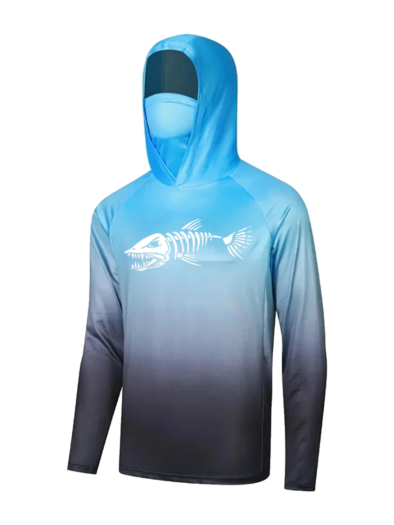 Unisex Blue Gradient Fishing H - Fishing Shirt Uv Protection ulasan dan harga